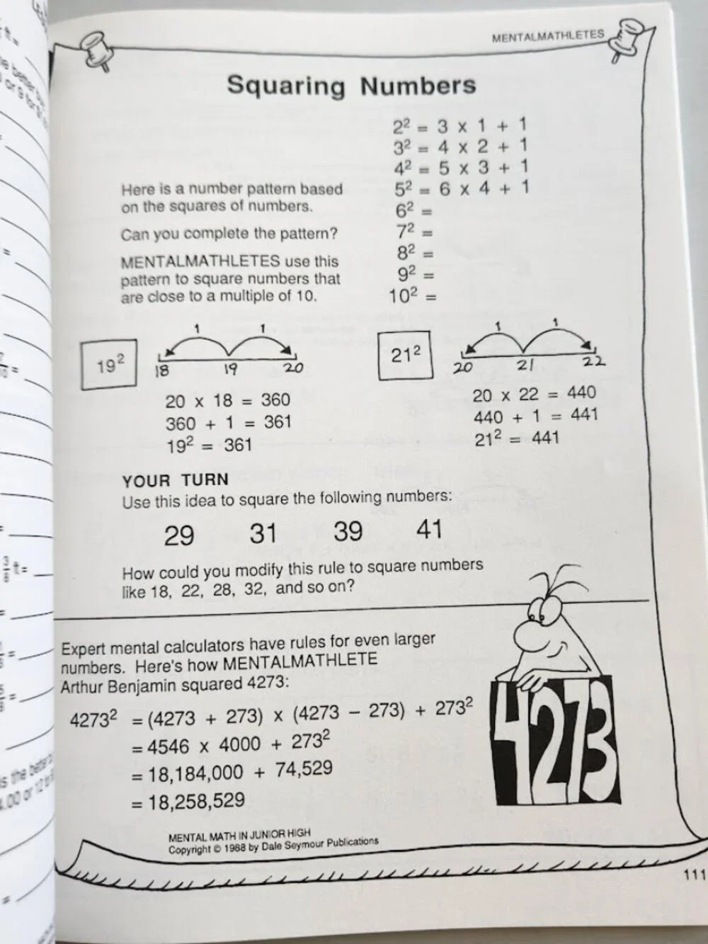 Mental Math in Junior High Workbook Grades 7-9 Paperback Activity Book Mathemati